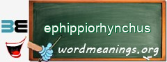 WordMeaning blackboard for ephippiorhynchus